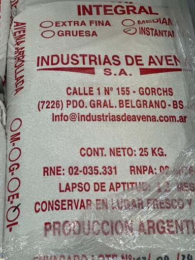 [403] AVENA GRUESA X 25 KG